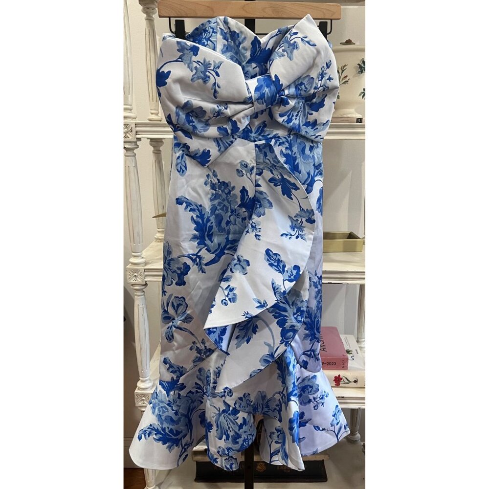 Mestiza New York $495 Stephanie Floral Bow Midi-Dress Size 2 - Picture 7 of 9